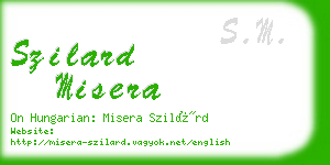 szilard misera business card